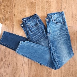 American Eagle Jean's 2 pair size 10 SHORT